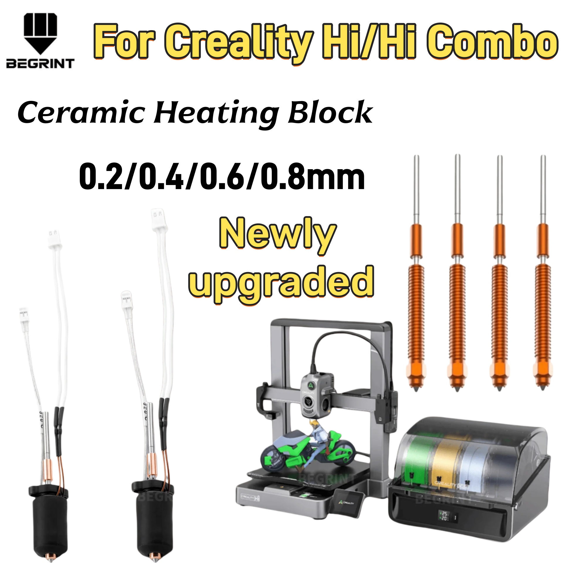 Hotend Assembly - Creality Hi Hi Combo용 고온 세라믹