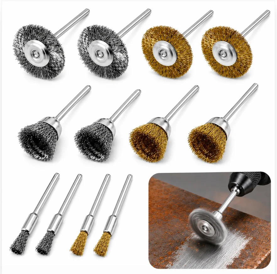 12Pcs 황동 브러시 강철 와이어 휠 브러쉬 드릴 로 - Nozzle Brass 리뷰 및 가격
