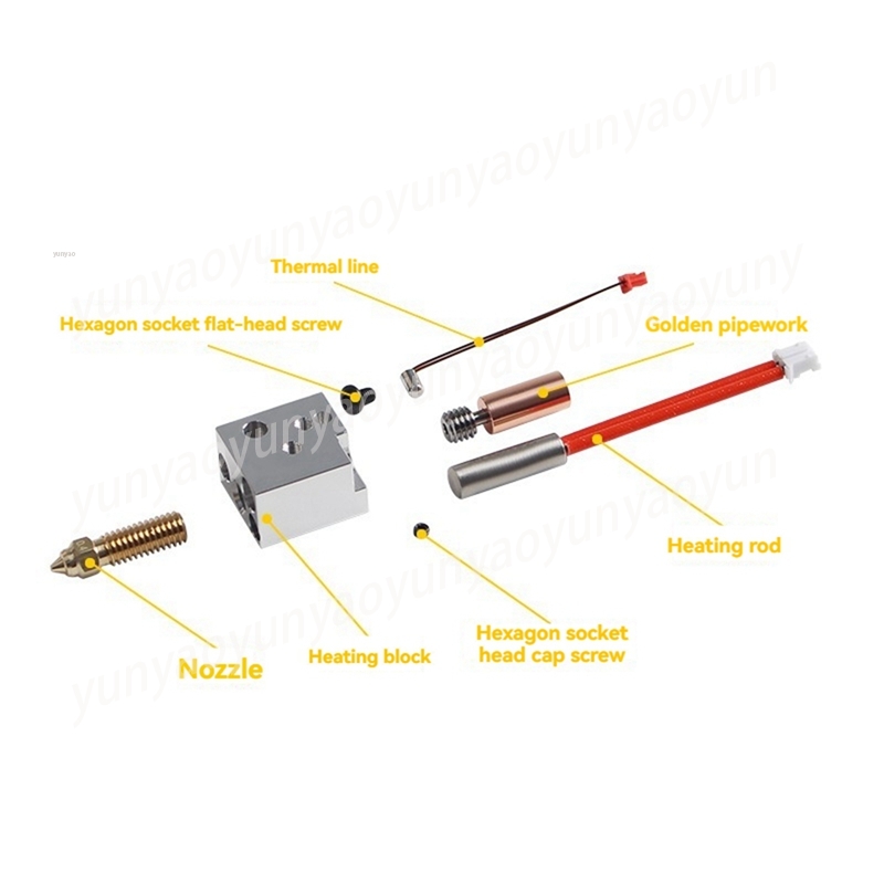 핫엔드 키트 금속 고유량 핫엔드 키트 0.4Mm 황동  - Printer Nozzle 리뷰 및 가격