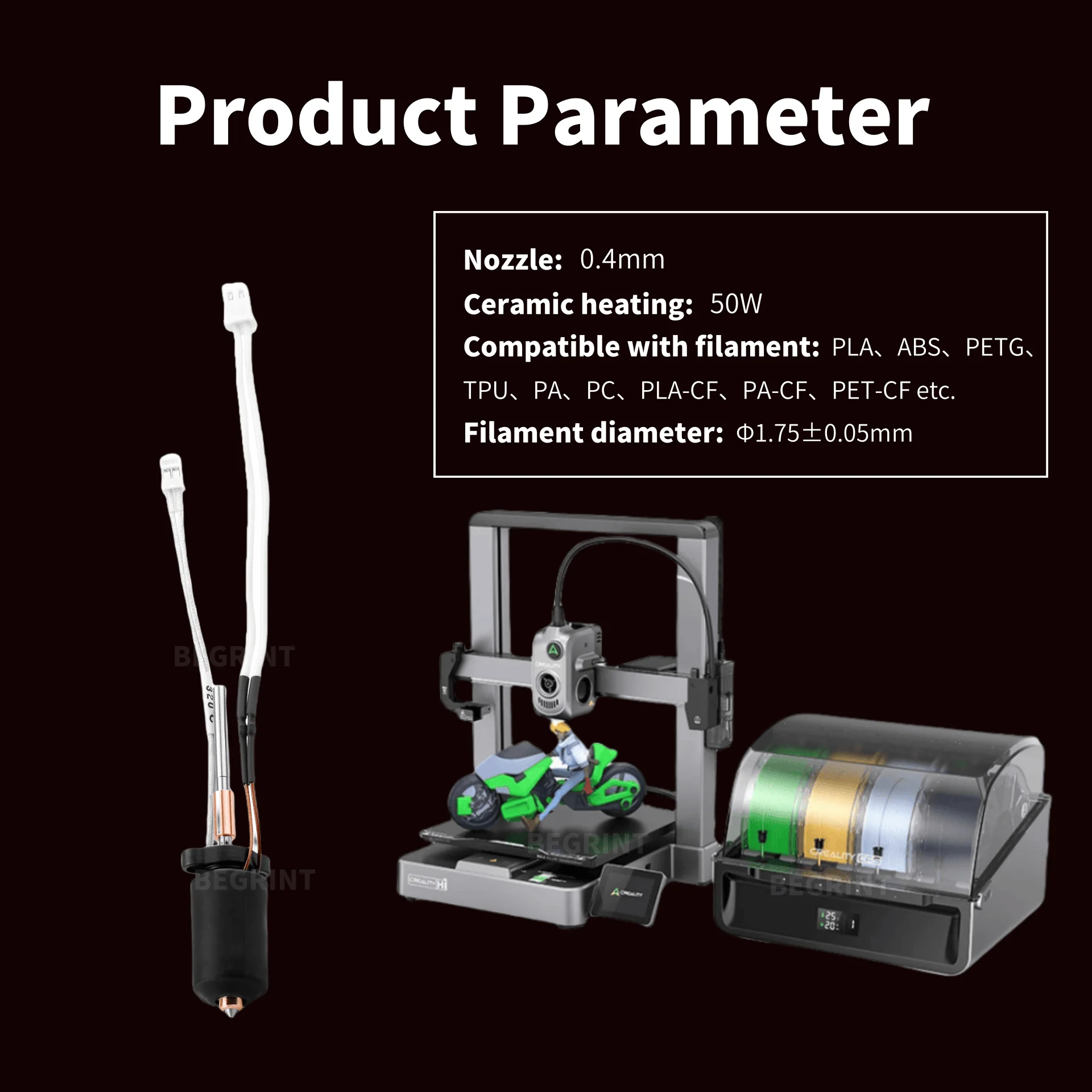 Creality Hi Hi Combo용 고온 세라믹 히 - Hotend Assembly 리뷰 및 가격
