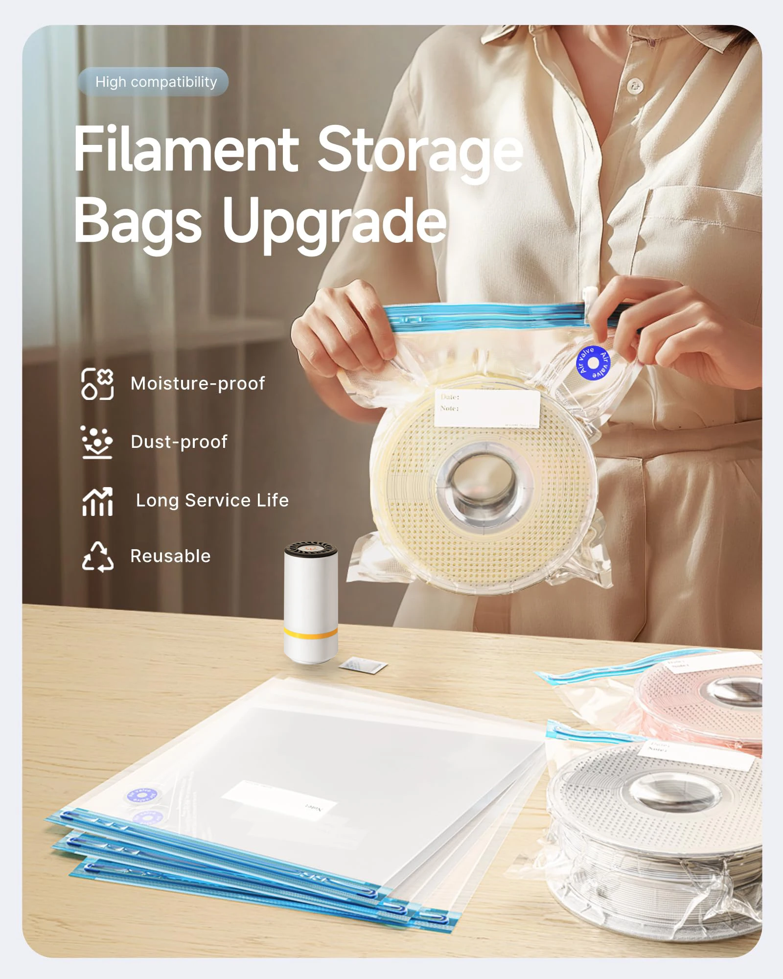 USB 충전식 전기 공기 펌프가 포함된 3D 프린터 필 - 3D Printer Bed 리뷰 및 가격