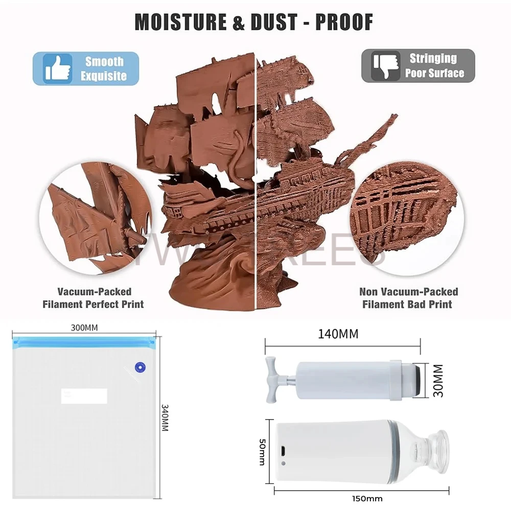 3D 프린트 진공 백 필라멘트 건조기 PLA ABS T - Tpu Filament 리뷰 및 가격